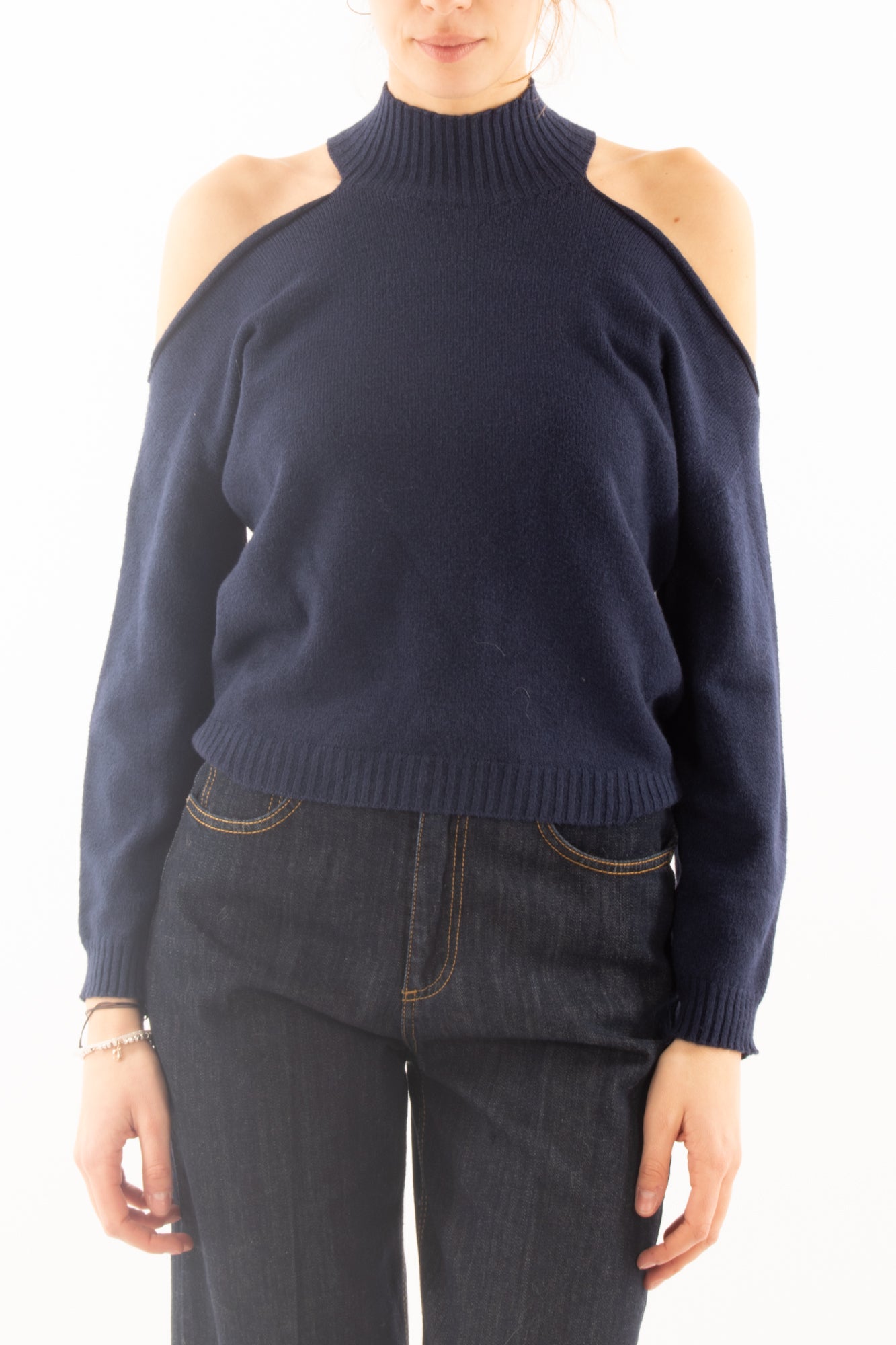 Maglia con fori sulle spalle Motel - Blu