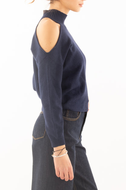 Maglia con fori sulle spalle Motel - Blu