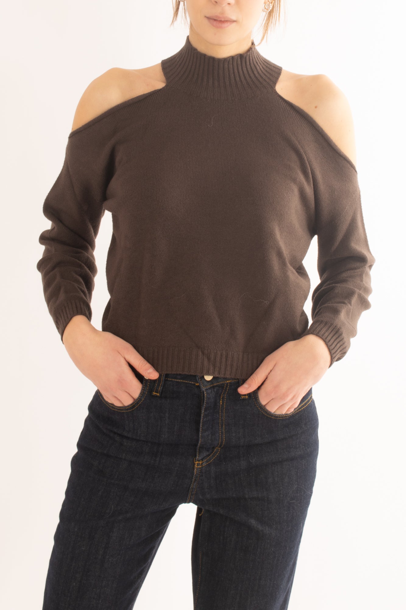 Maglia con fori sulle spalle Motel - Marrone