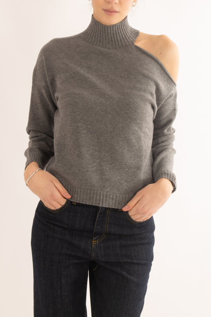 Maglia con foro sulla spalla da Donna -Motel - Grigio