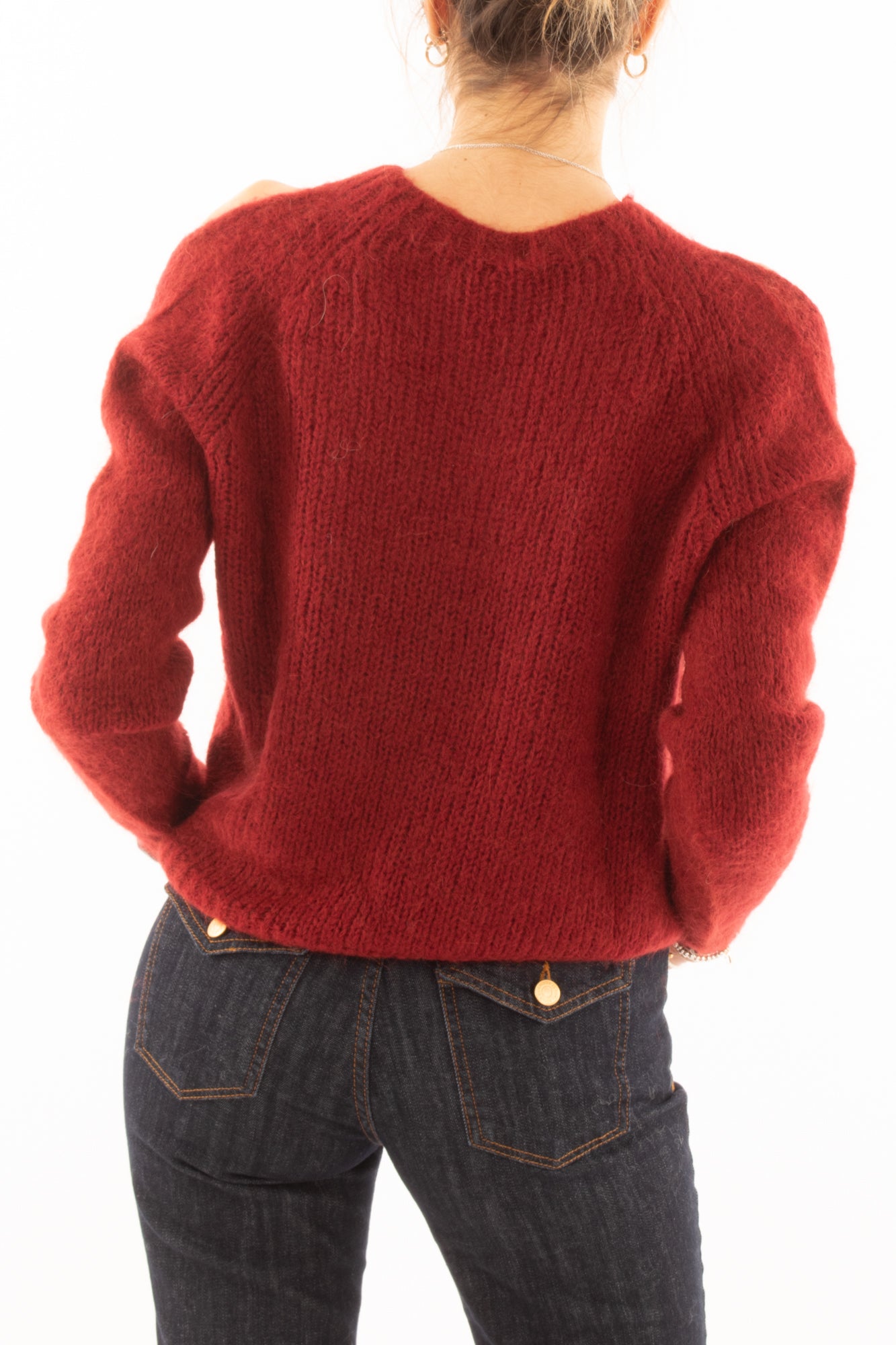Maglione con buchi misto mohair Motel - Vinaccia