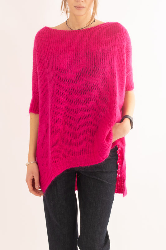 Maglione misto mohair da Donna lungo Motel - Fuxia