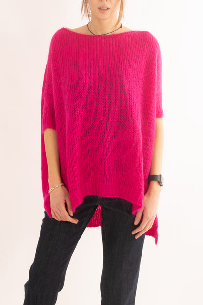 Maglione misto mohair da Donna lungo Motel - Fuxia