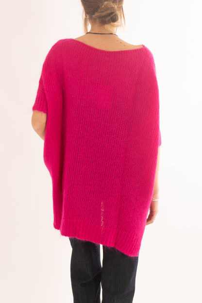 Maglione misto mohair da Donna lungo Motel - Fuxia