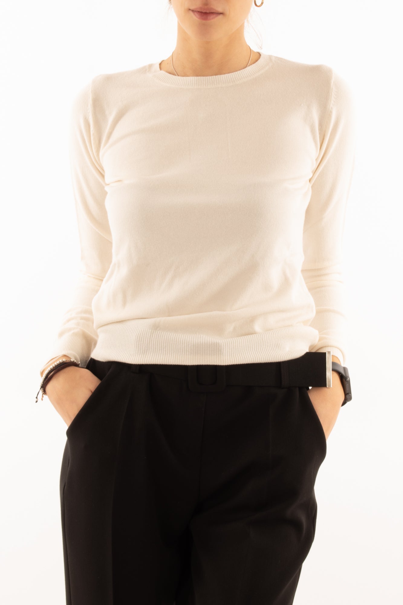 Maglione girocollo Motel - Crema