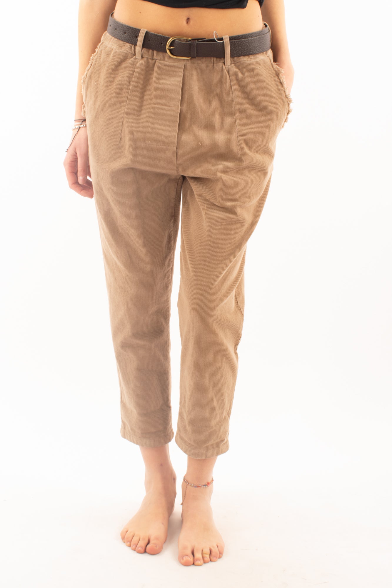 Pantalone di velluto Motel - Argilla