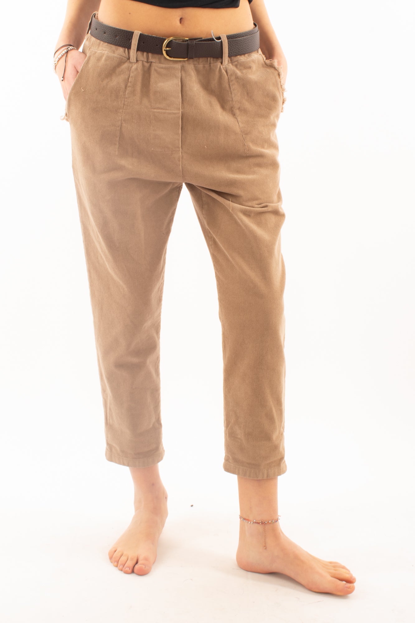 Pantalone di velluto Motel - Argilla