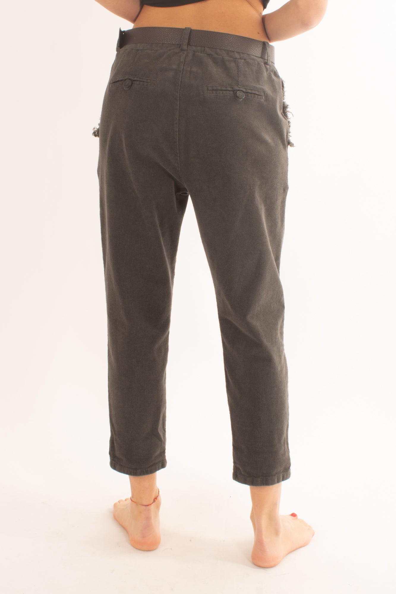 Pantalone di velluto Motel - Grigio