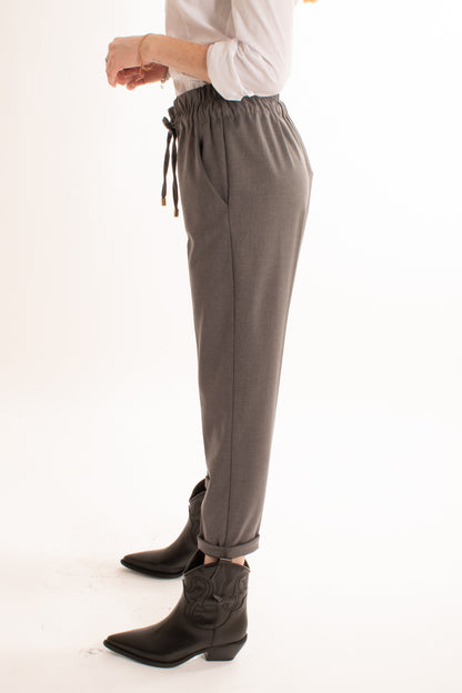 Pantalone con elastico Motel - Grigio