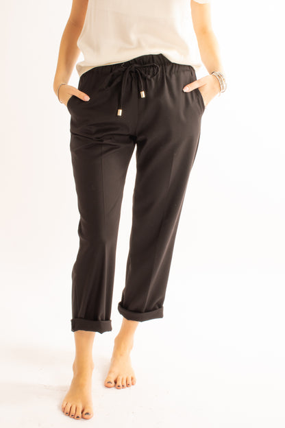 Pantalone con elastico Motel - Nero