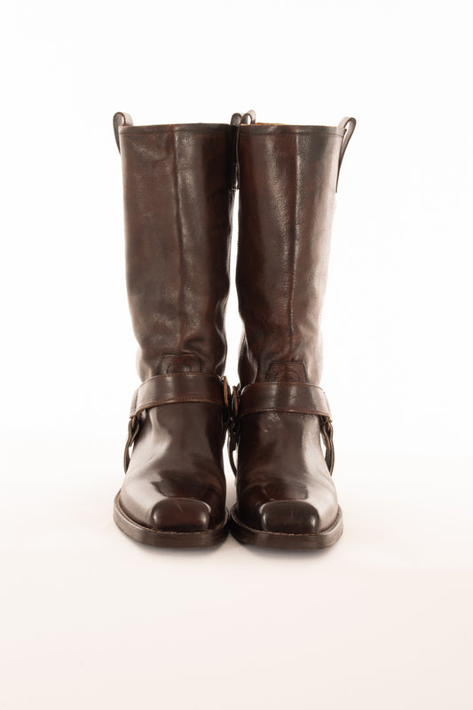 Stivale punta quadra Ovye' - Marrone