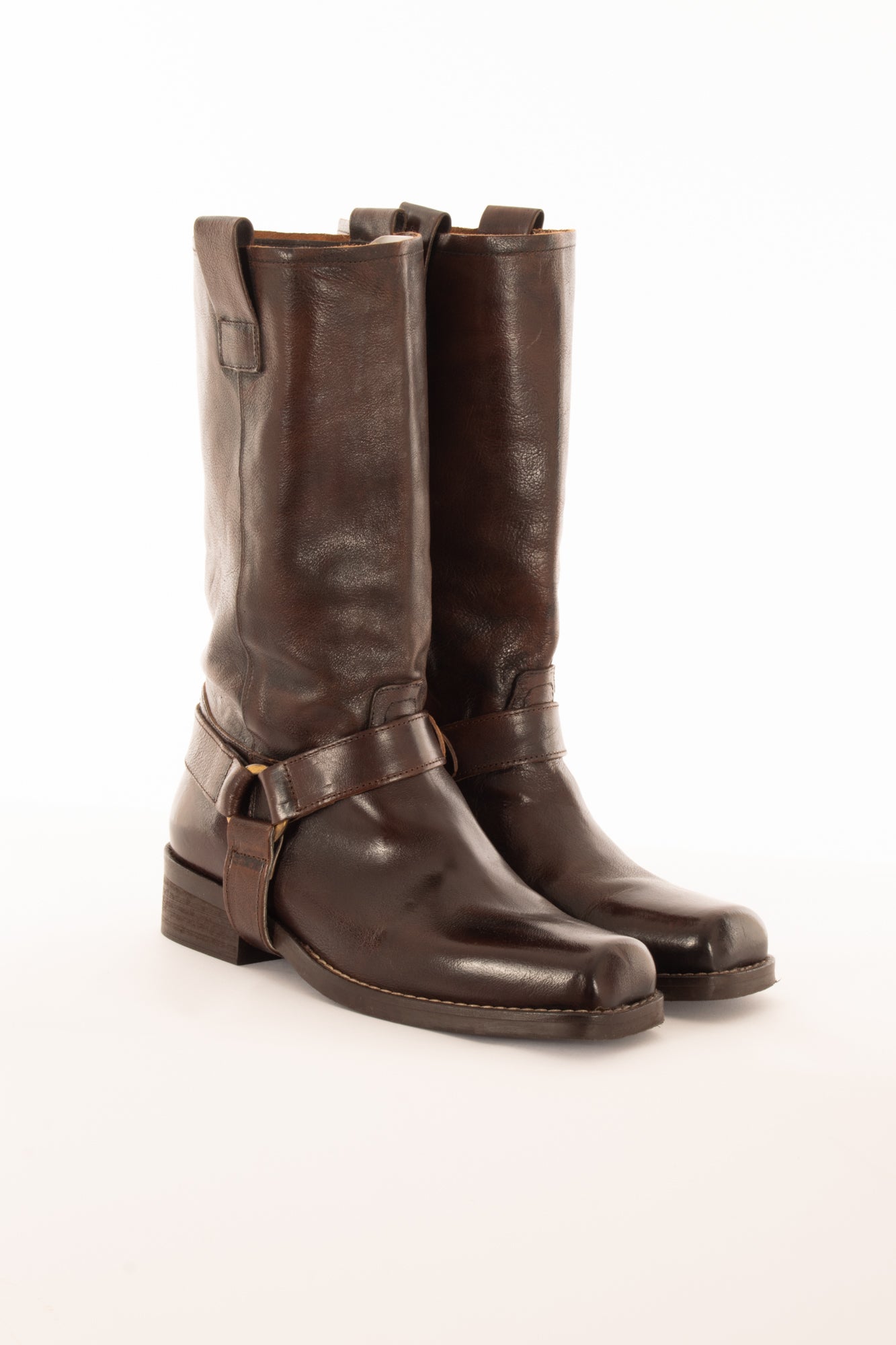 Stivale punta quadra Ovye' - Marrone