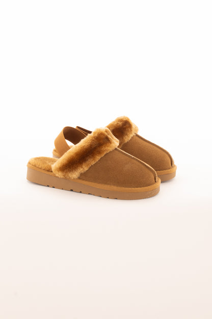 Ciabatta con pelo Ovyè - Cammello