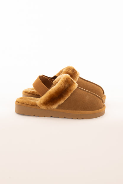 Ciabatta con pelo Ovyè - Cammello