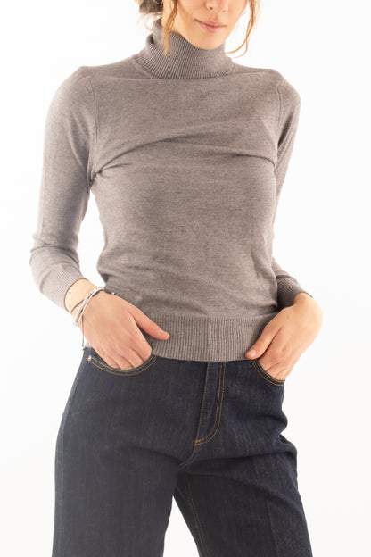 Maglione dolcevita Susy mix - Grigio