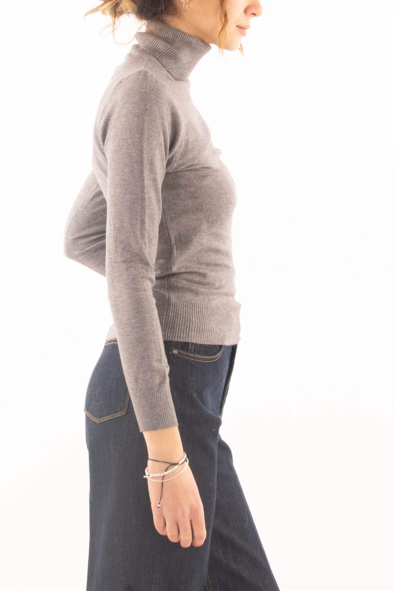 Maglione dolcevita Susy mix - Grigio