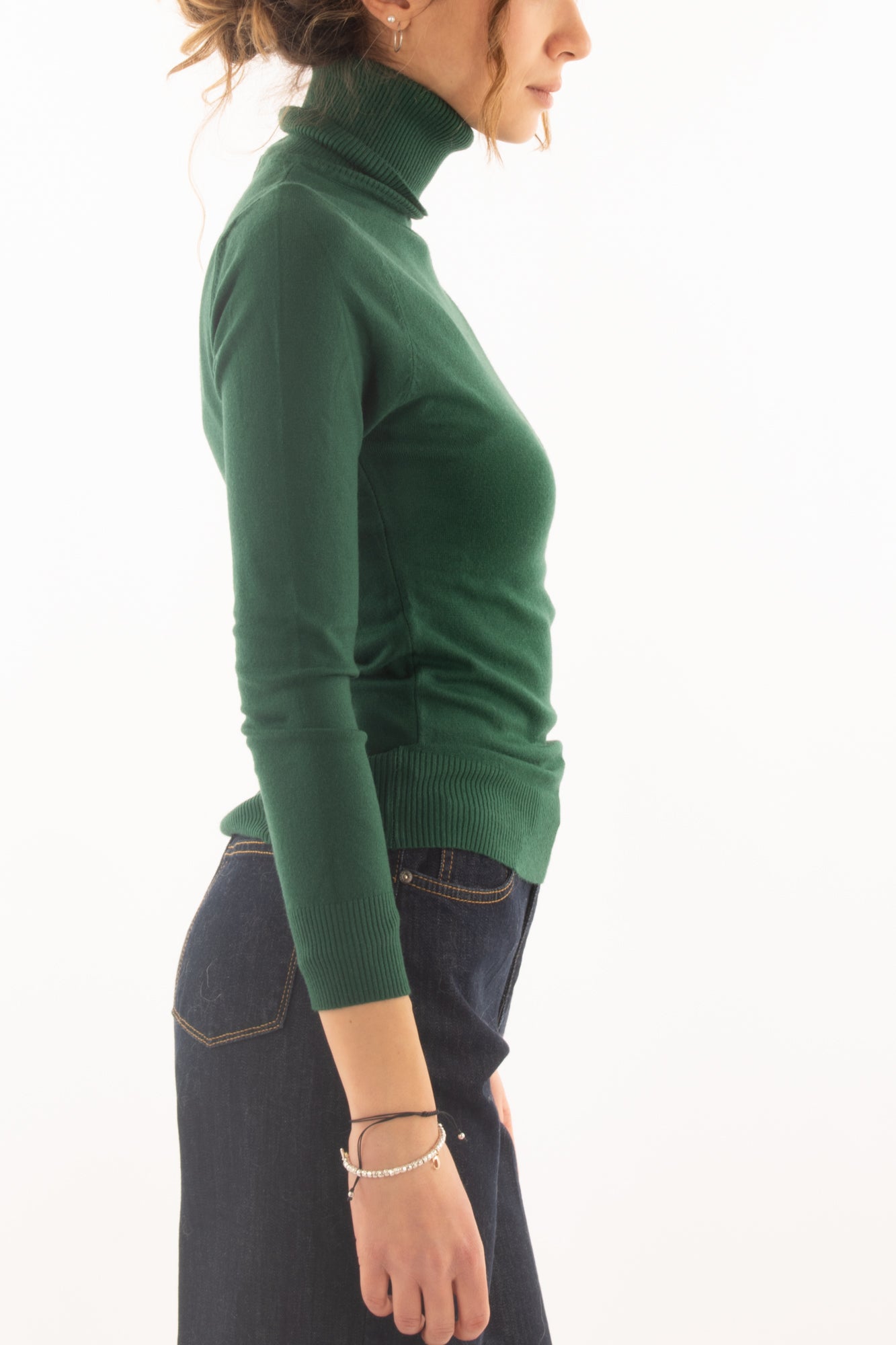 Maglione dolcevita Susy mix - Verde