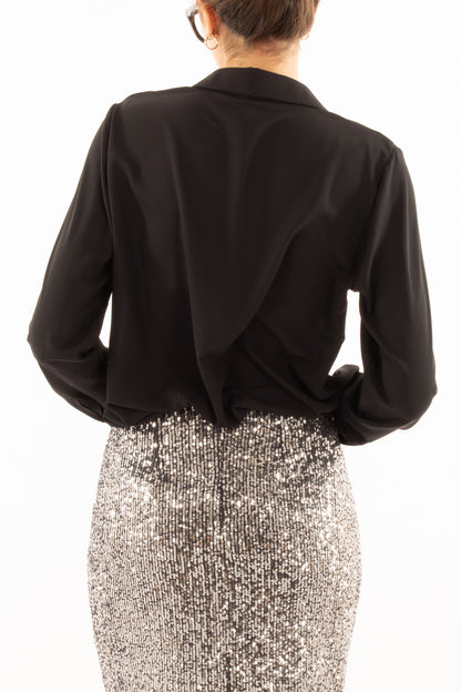 Camicia base Susy mix - Nero