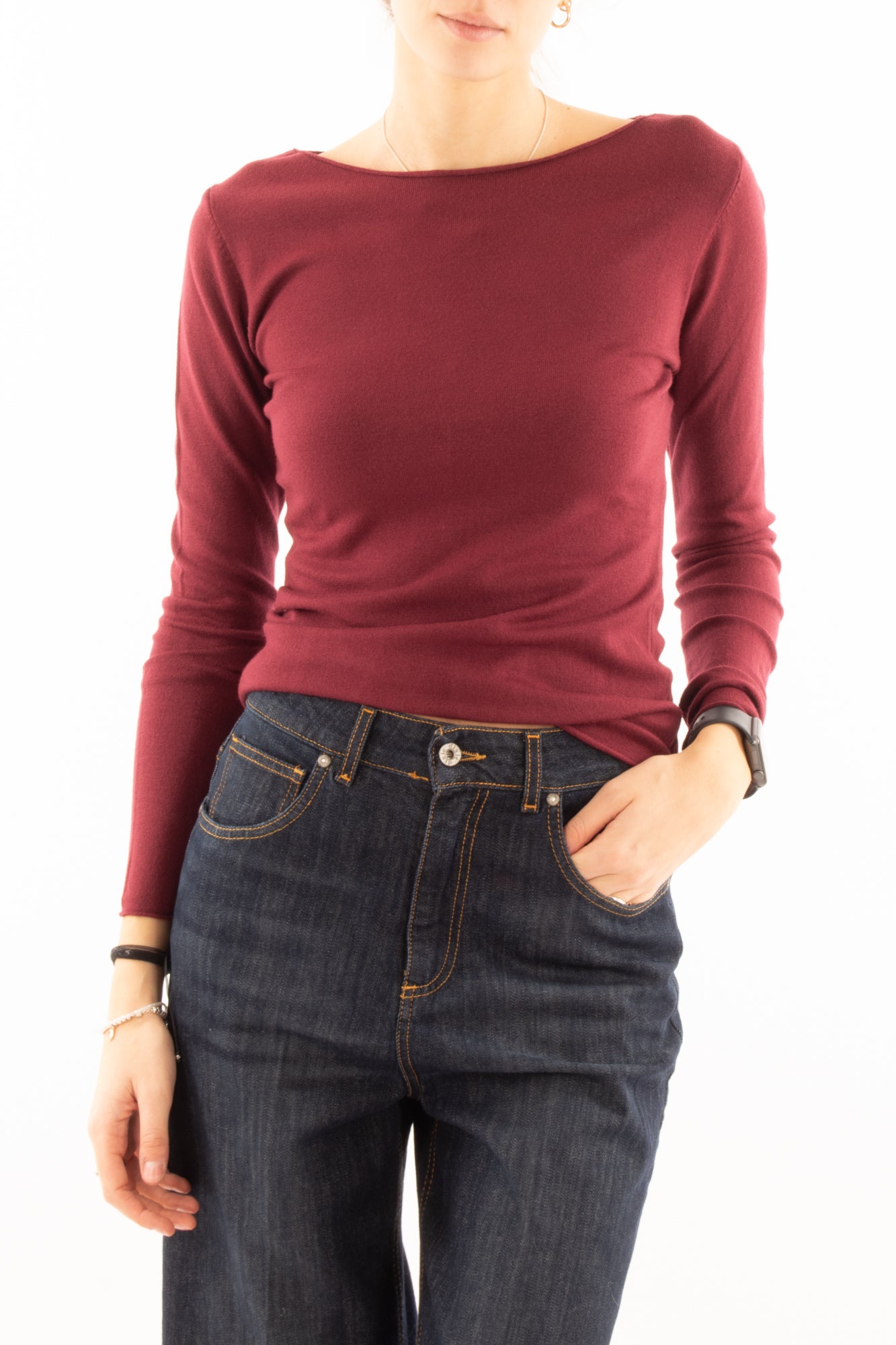 Maglia barca Susy mix - Vino