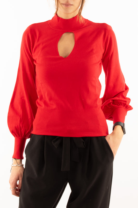 Maglia con goccia Susy mix - Rosso