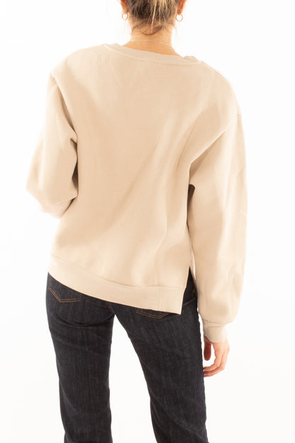 Felpa 'make not' Susy mix - Beige