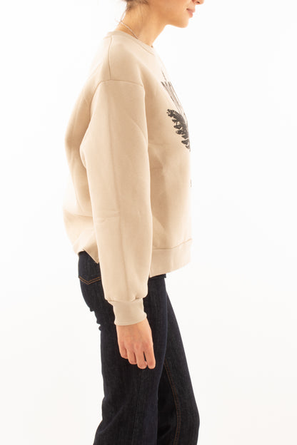 Felpa rock Susy mix - Beige