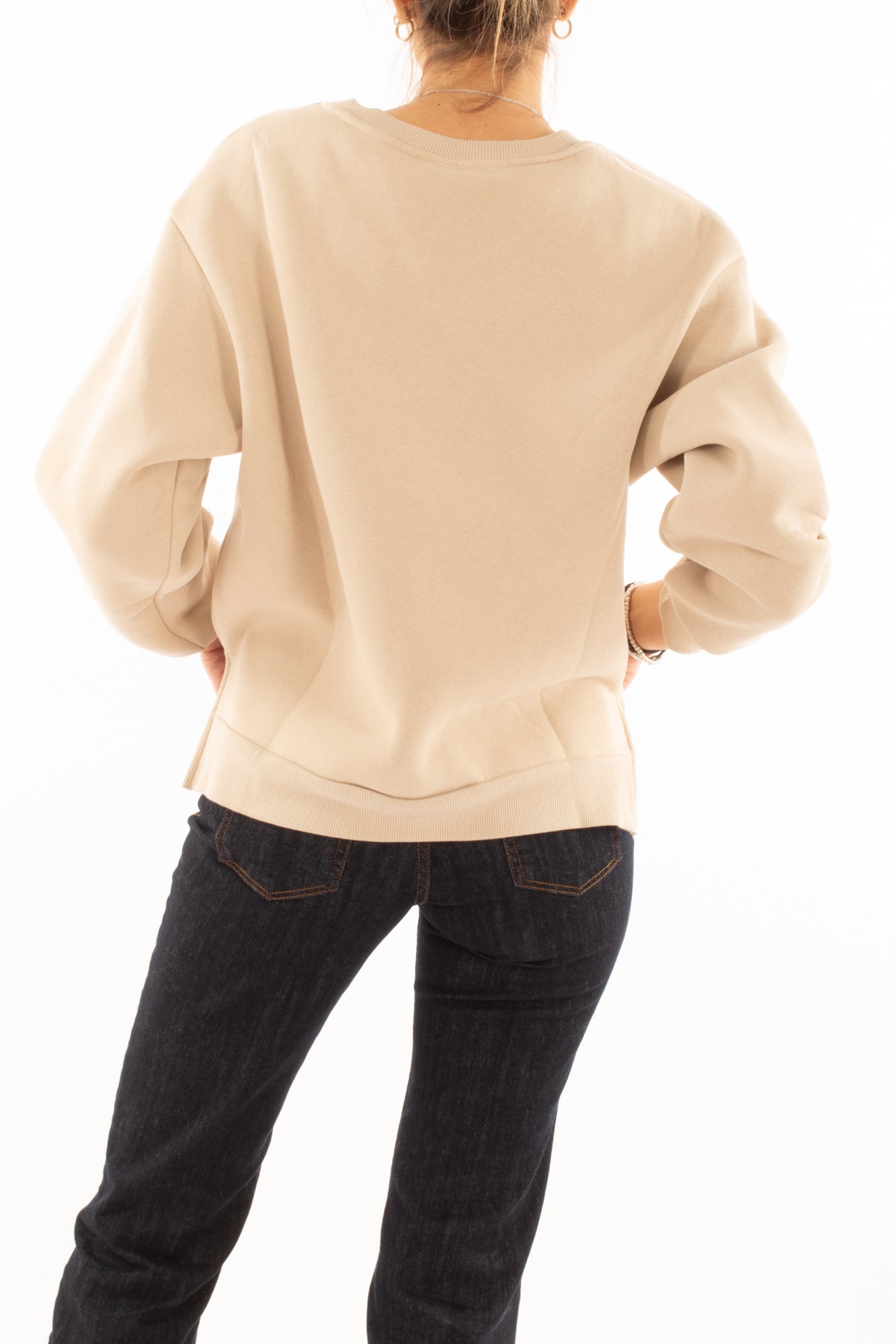 Felpa rock Susy mix - Beige