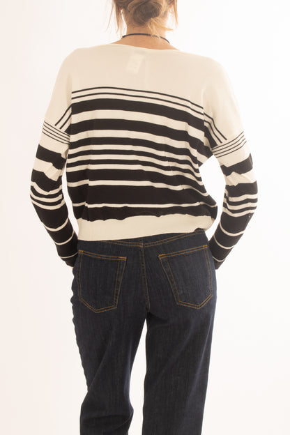 Maglia rigata da donna Susy mix -Naturale