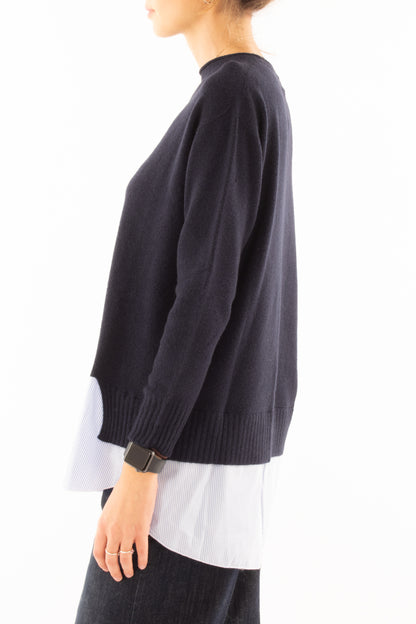 Maglione con camicia - Susy mix Blu