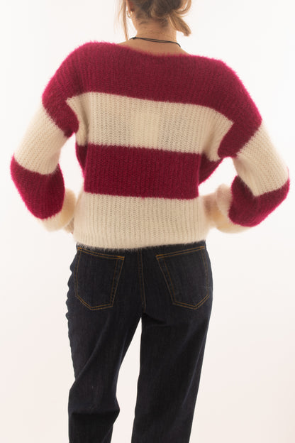 Maglione rigato da Donna  Susy mix - Amarena