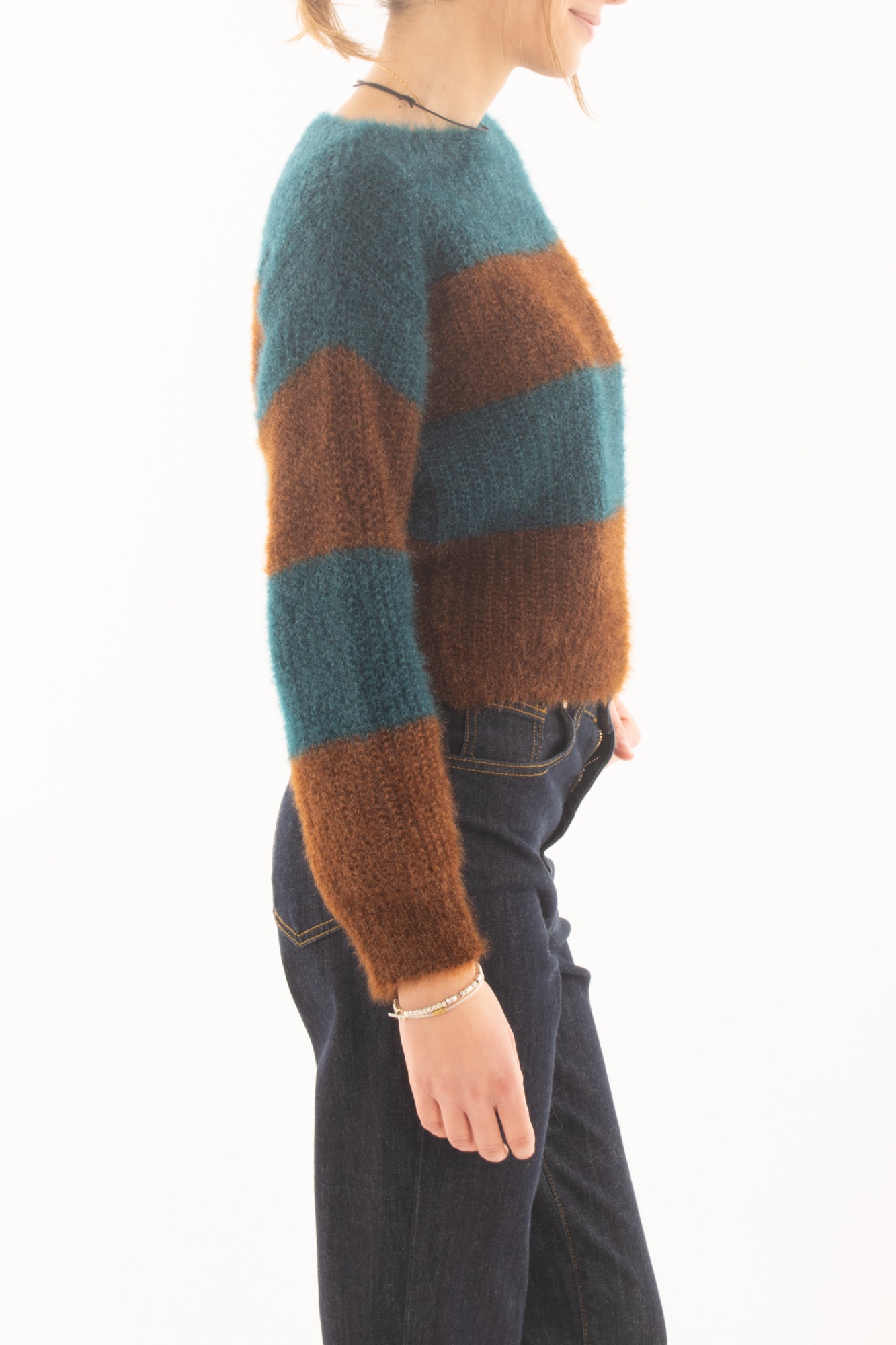 Maglione rigato da Donna  Susy mix - Petrolio