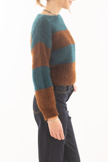 Maglione rigato da Donna  Susy mix - Petrolio