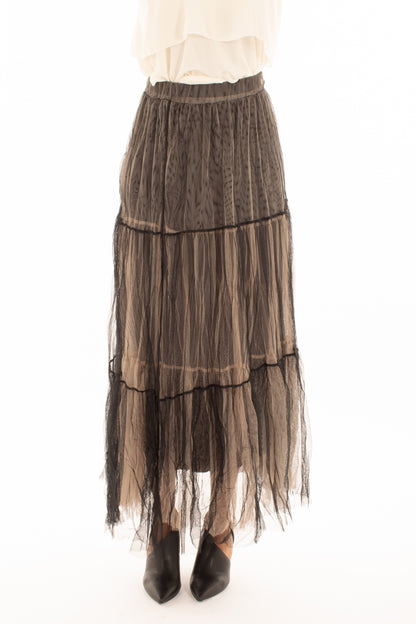 Gonna lunga tulle Susy mix - Nero