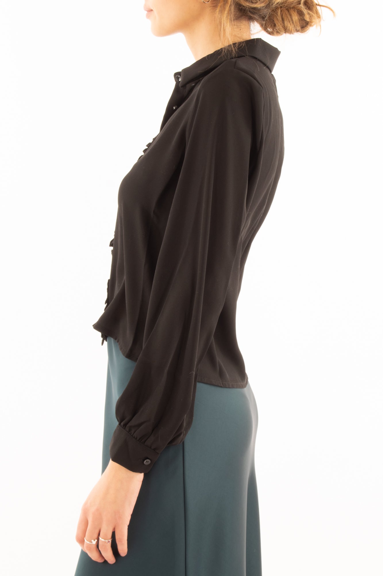 Camicia corta Susy mix - Nero