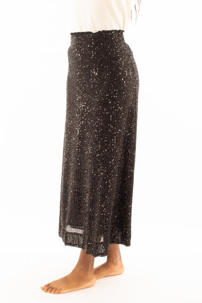 Longhette di paillettes Susy mix - Nero
