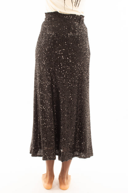 Longhette di paillettes Susy mix - Nero