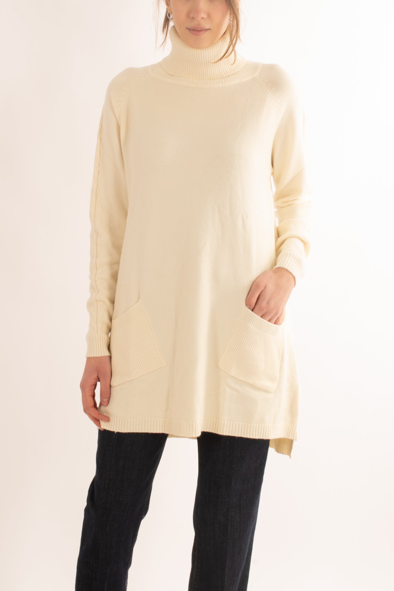 Maglione con tasche da donna Susy mix - Crema