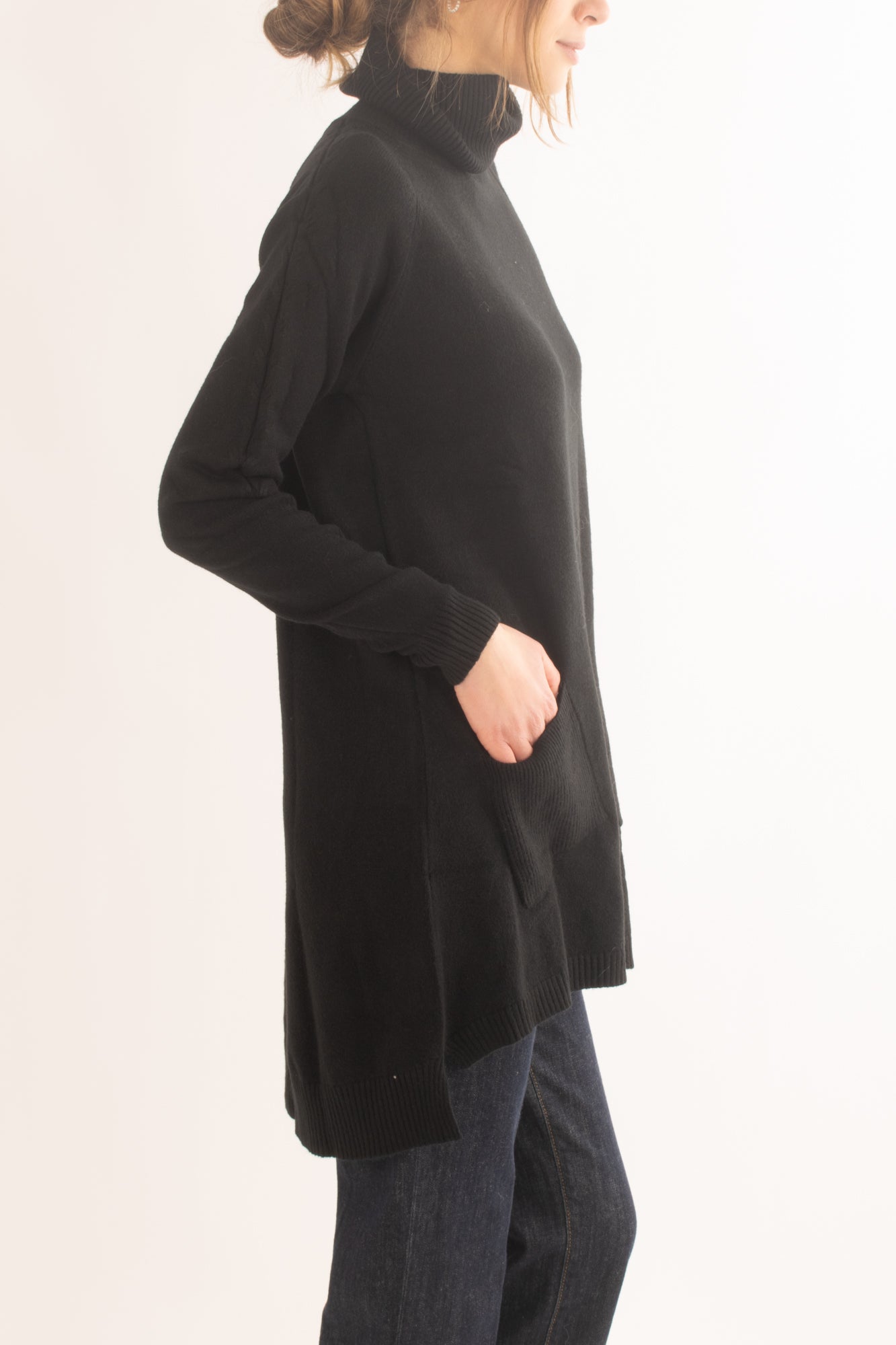 Maglione con tasche da donna Susy mix - Nero