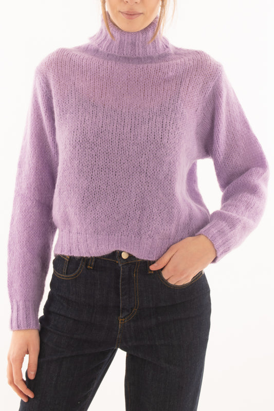Maglione a collo alto da Donna Susy mix - Lilla