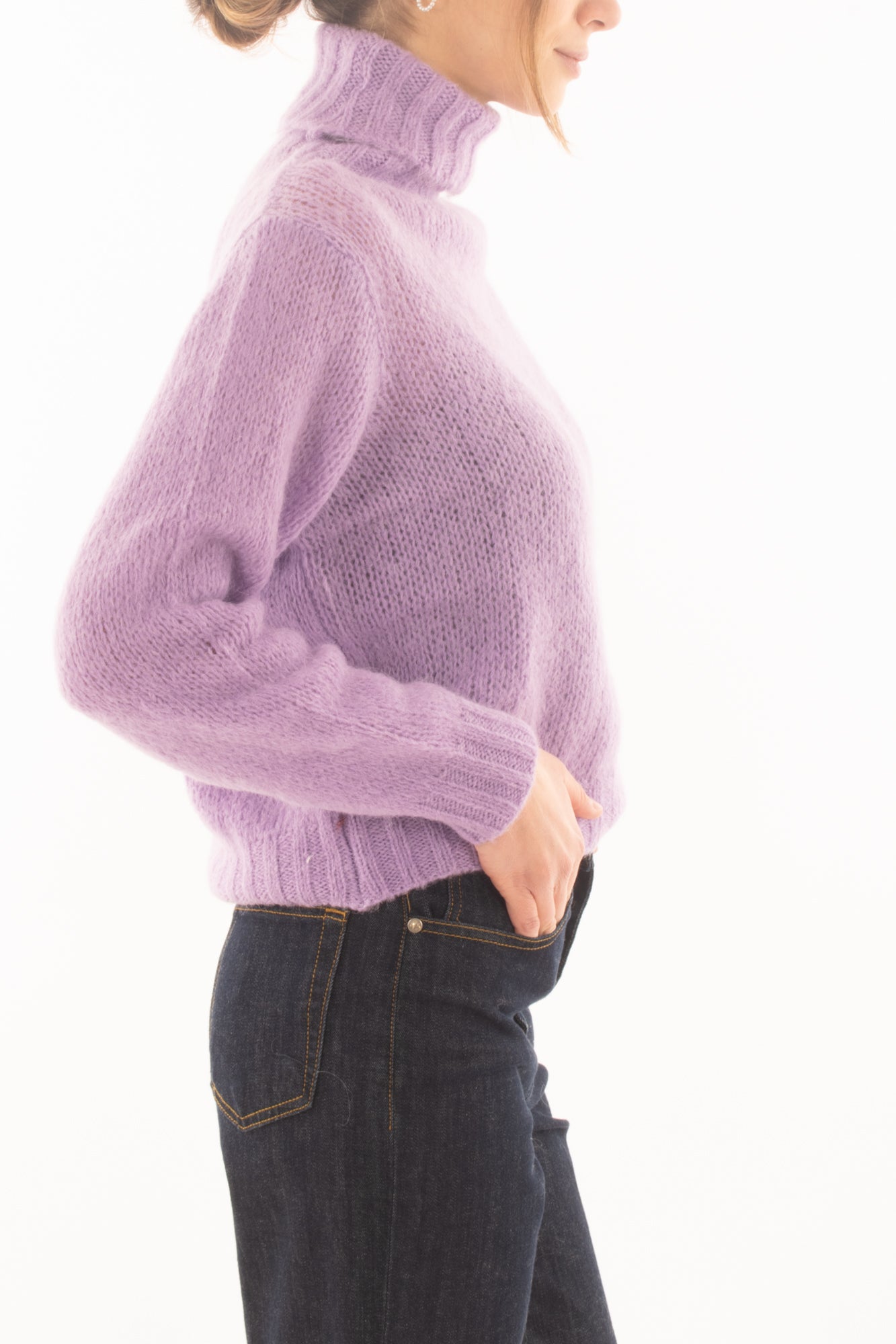 Maglione a collo alto da Donna Susy mix - Lilla