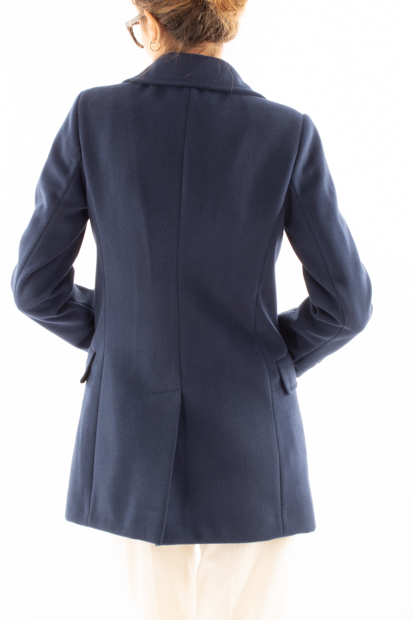 Giaccone doppio petto Susy mix - Blu