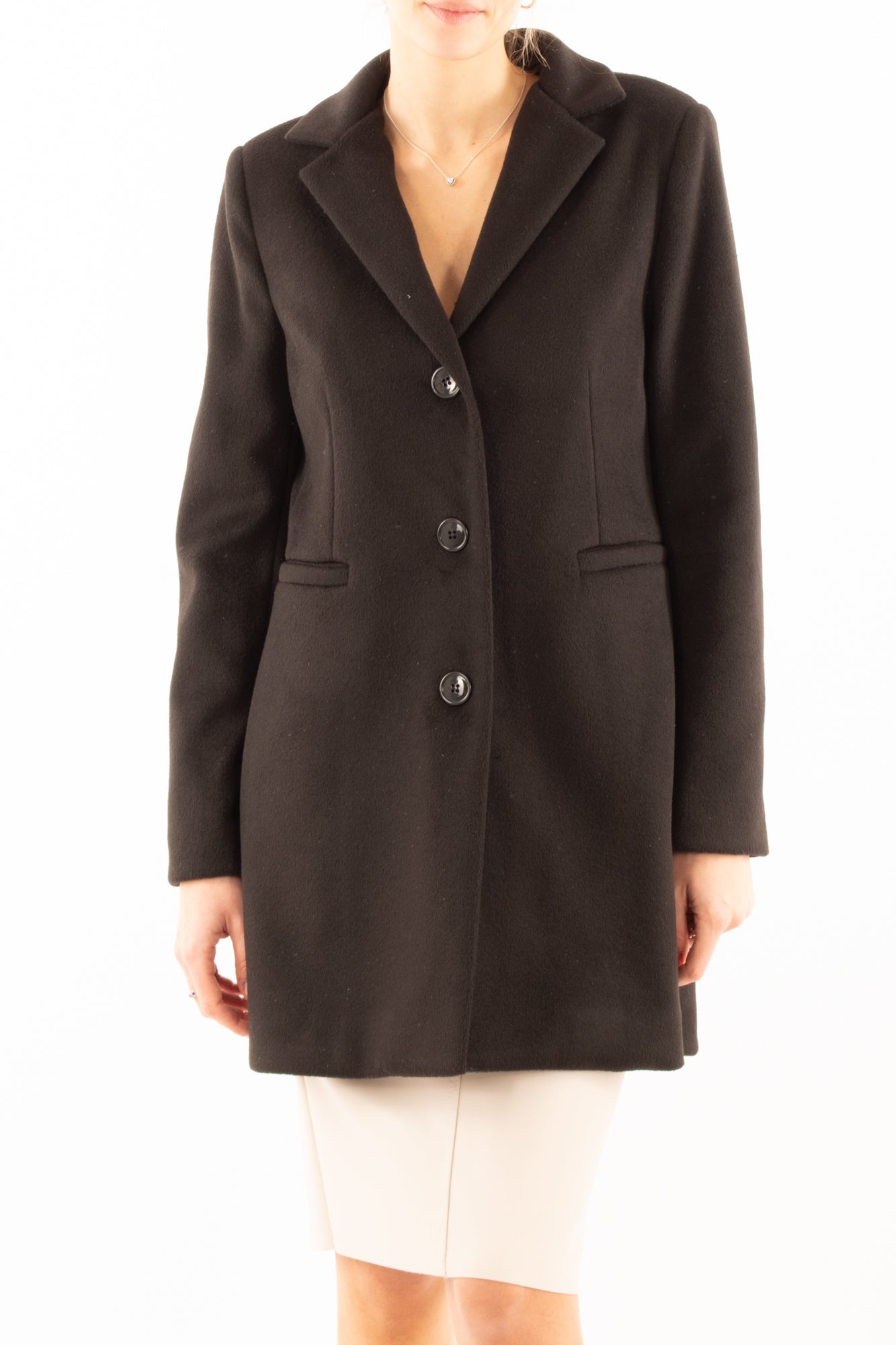 Cappotto 3/4 Susy mix - Nero