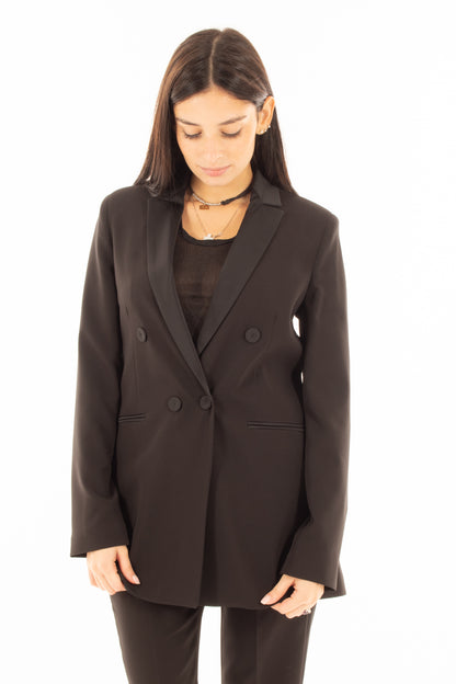 Giacca doppio petto Susy mix elite - Nero
