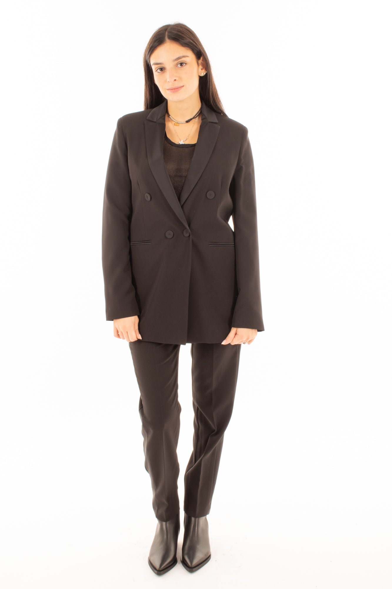 Giacca doppio petto Susy mix elite - Nero
