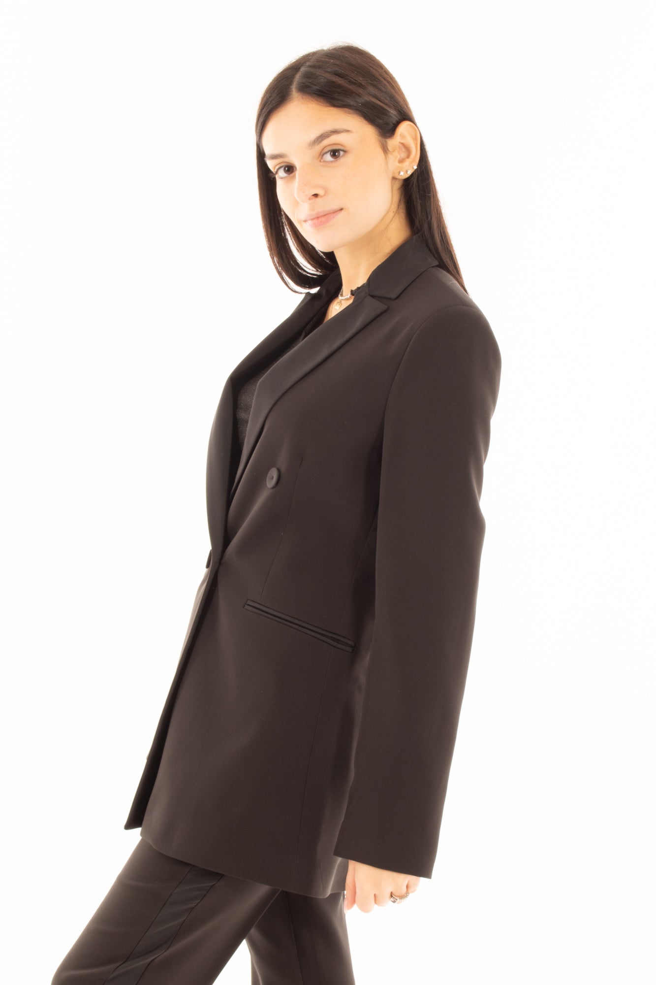 Giacca doppio petto Susy mix elite - Nero