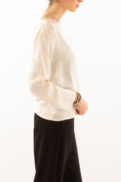 Blusa manica lunga Susy mix - Burro