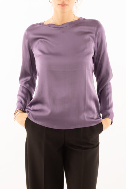 Blusa manica lunga Susy mix - Viola