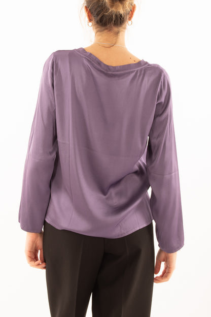 Blusa manica lunga Susy mix - Viola