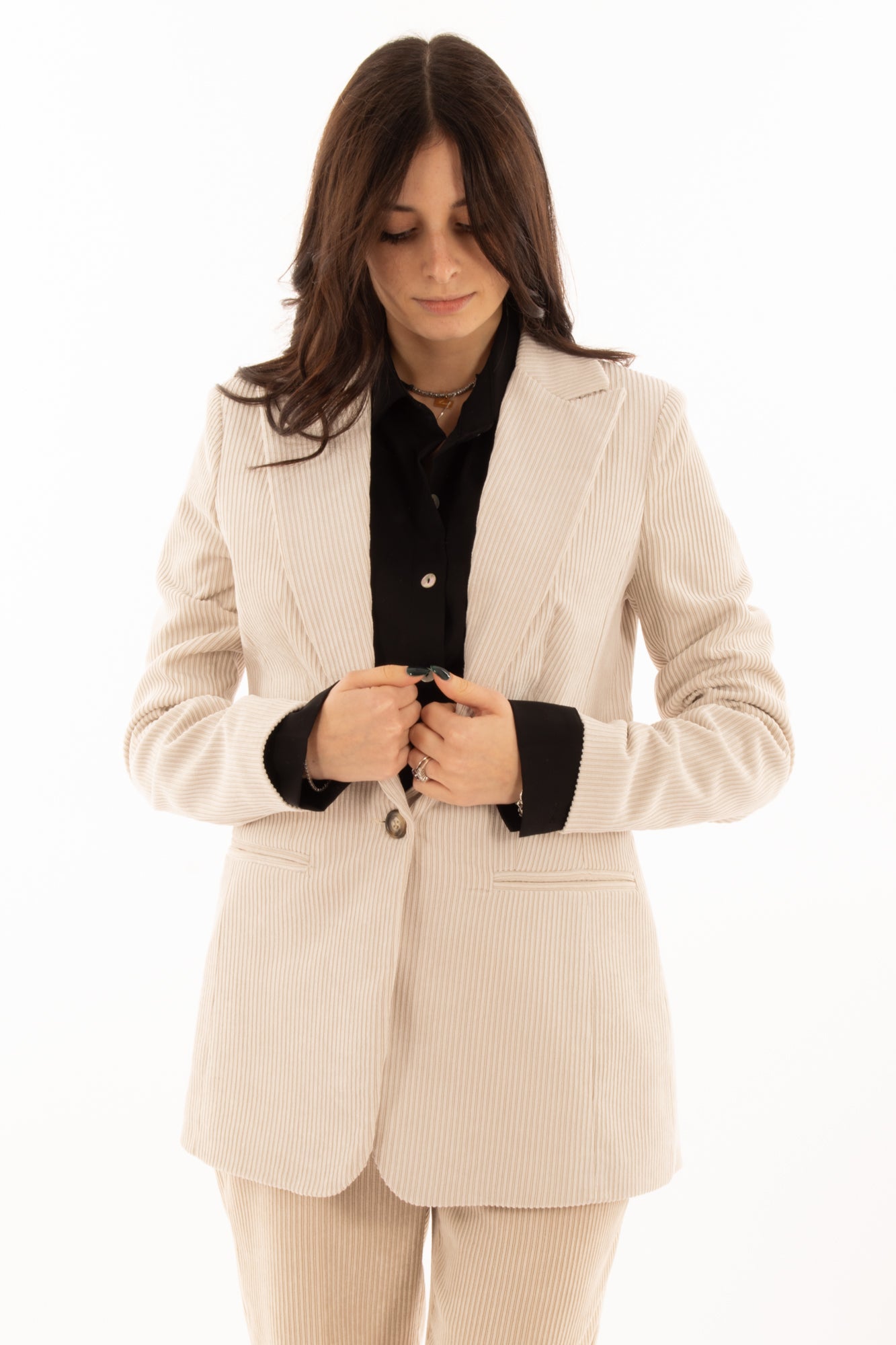 Giacca in velluto rocciatore Susy mix - Lana