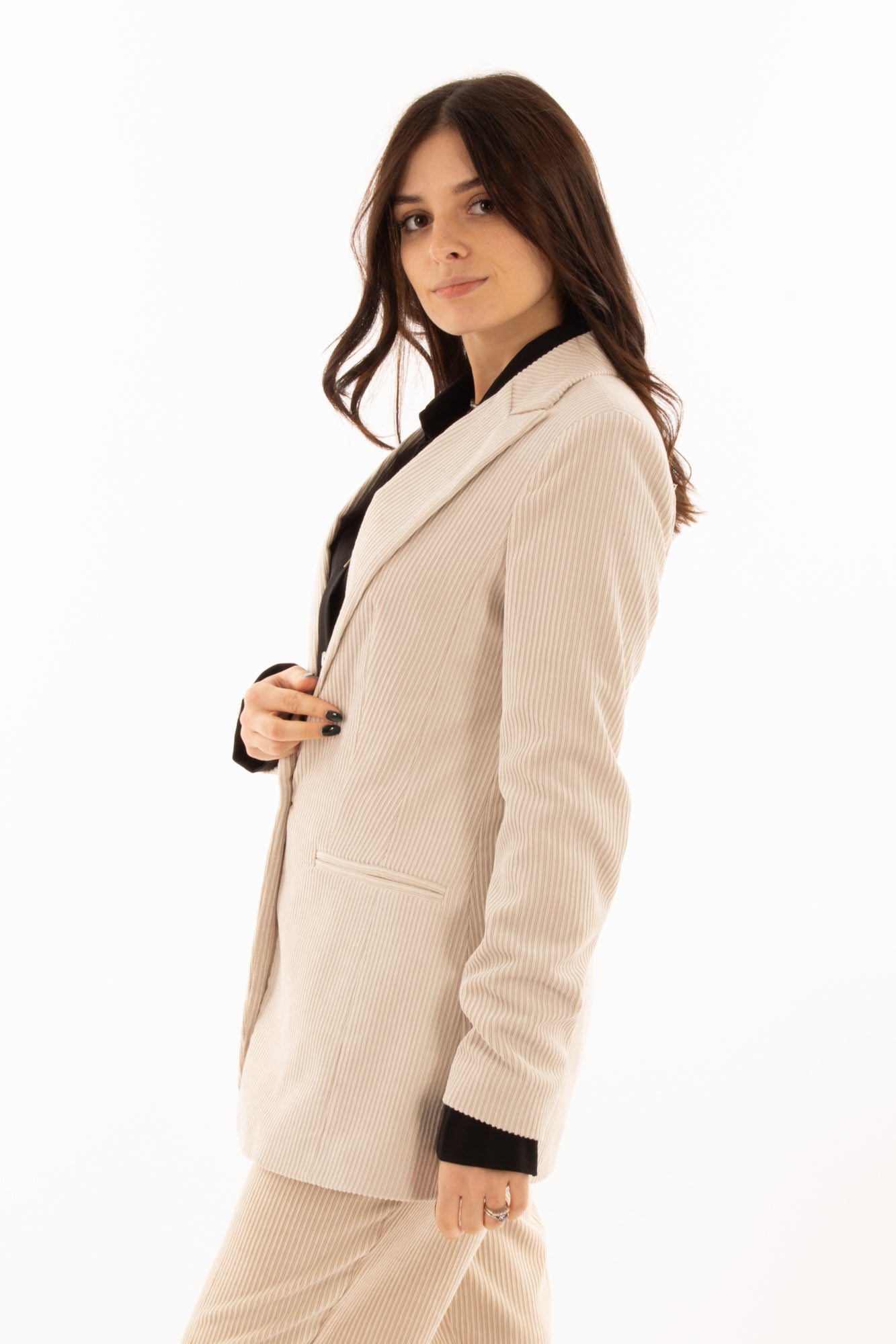 Giacca in velluto rocciatore Susy mix - Lana